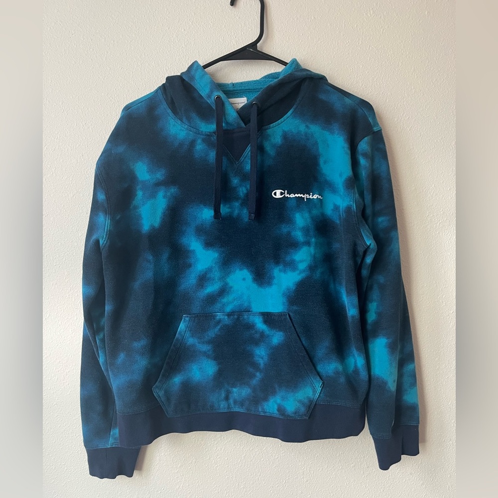 Champion Blue Tie-Dye Hoodie